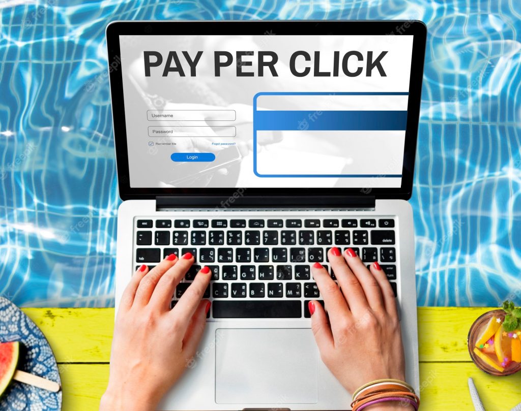 payer par clic concept graphique de paiement de site Web de connexion